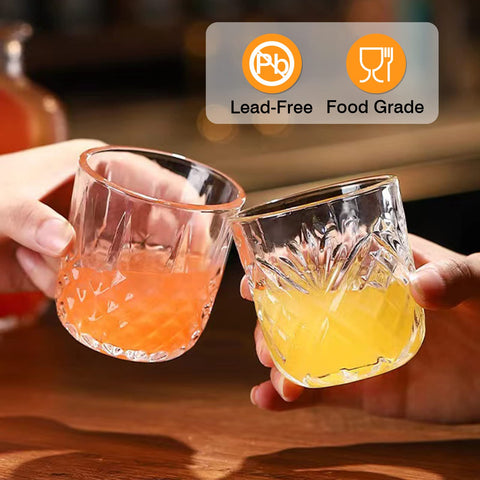 Mfacoy retro-style glass decanter with cup adds vintage charm to bedroom decor.