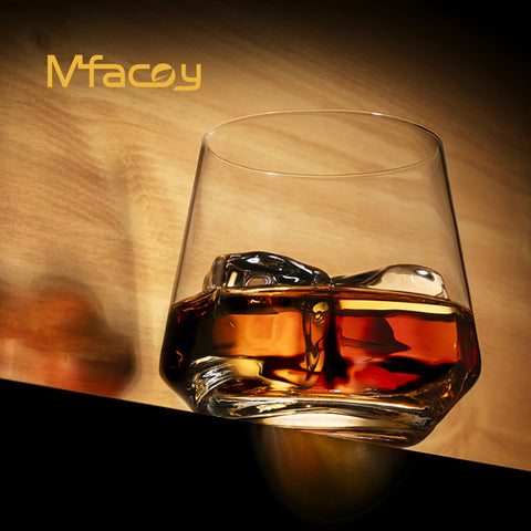 Mfacoy stemless 13oz wine glasses provide stable grip for wine