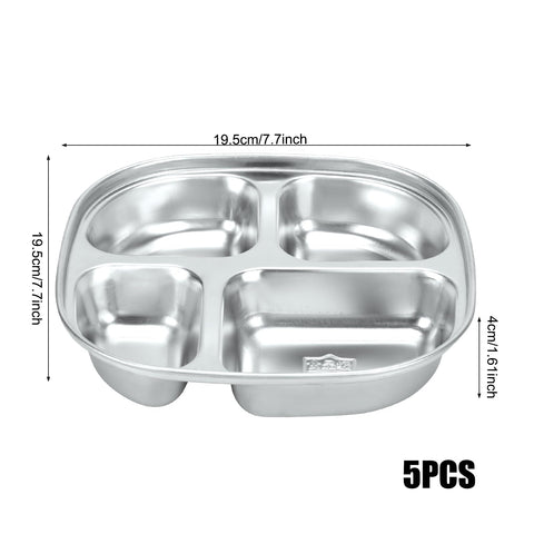 MFBJXC divided plate with four compartments keeps proteins, veggies, and grains portioned.