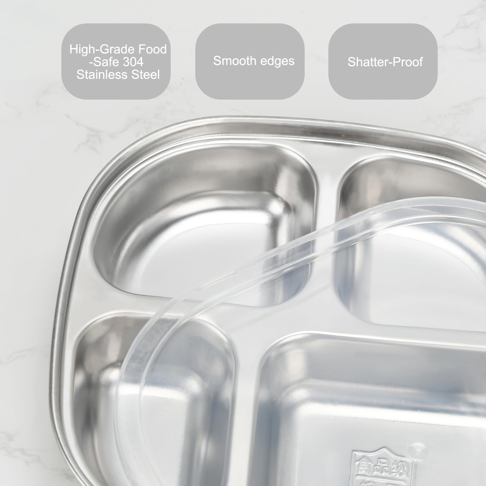 MFBJXC stainless steel plate is dishwasher-safe for easy cleanup after meals.