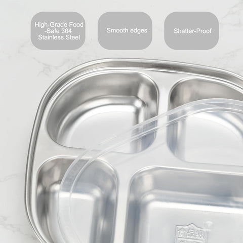MFBJXC stainless steel plate is dishwasher-safe for easy cleanup after meals.