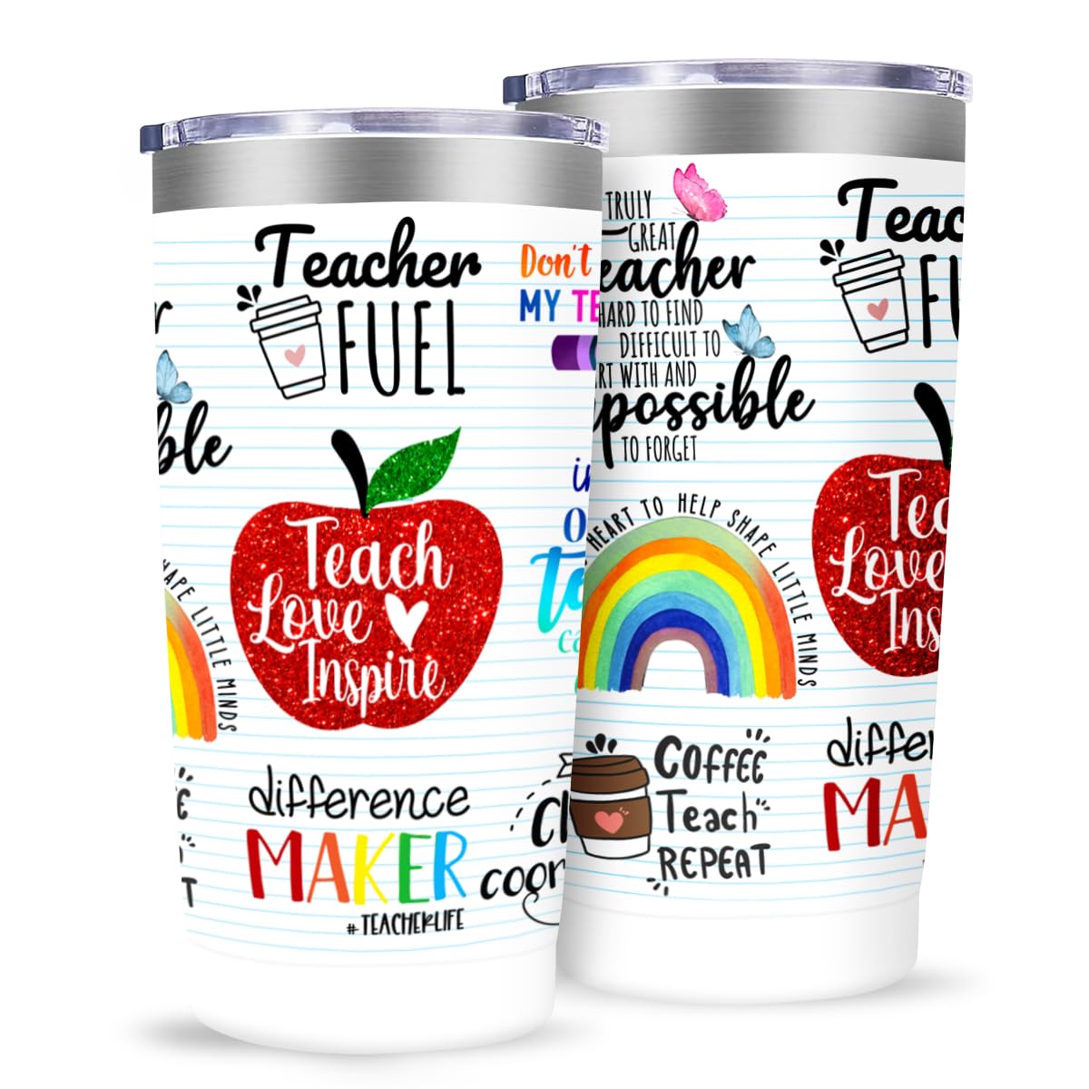 MFGNEH 20oz tumbler with leakproof cap for teachers, reliable daily companion