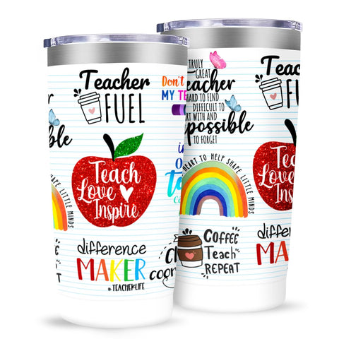 MFGNEH 20oz tumbler with leakproof cap for teachers, reliable daily companion