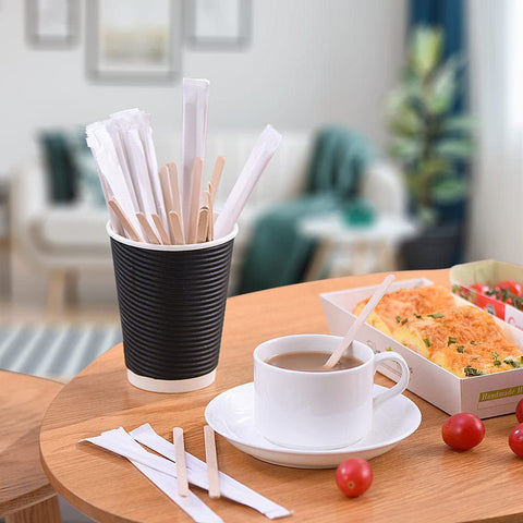 MFJUNS multiuse stir sticks suitable for coffee, tea, cocktails and hot chocolate.