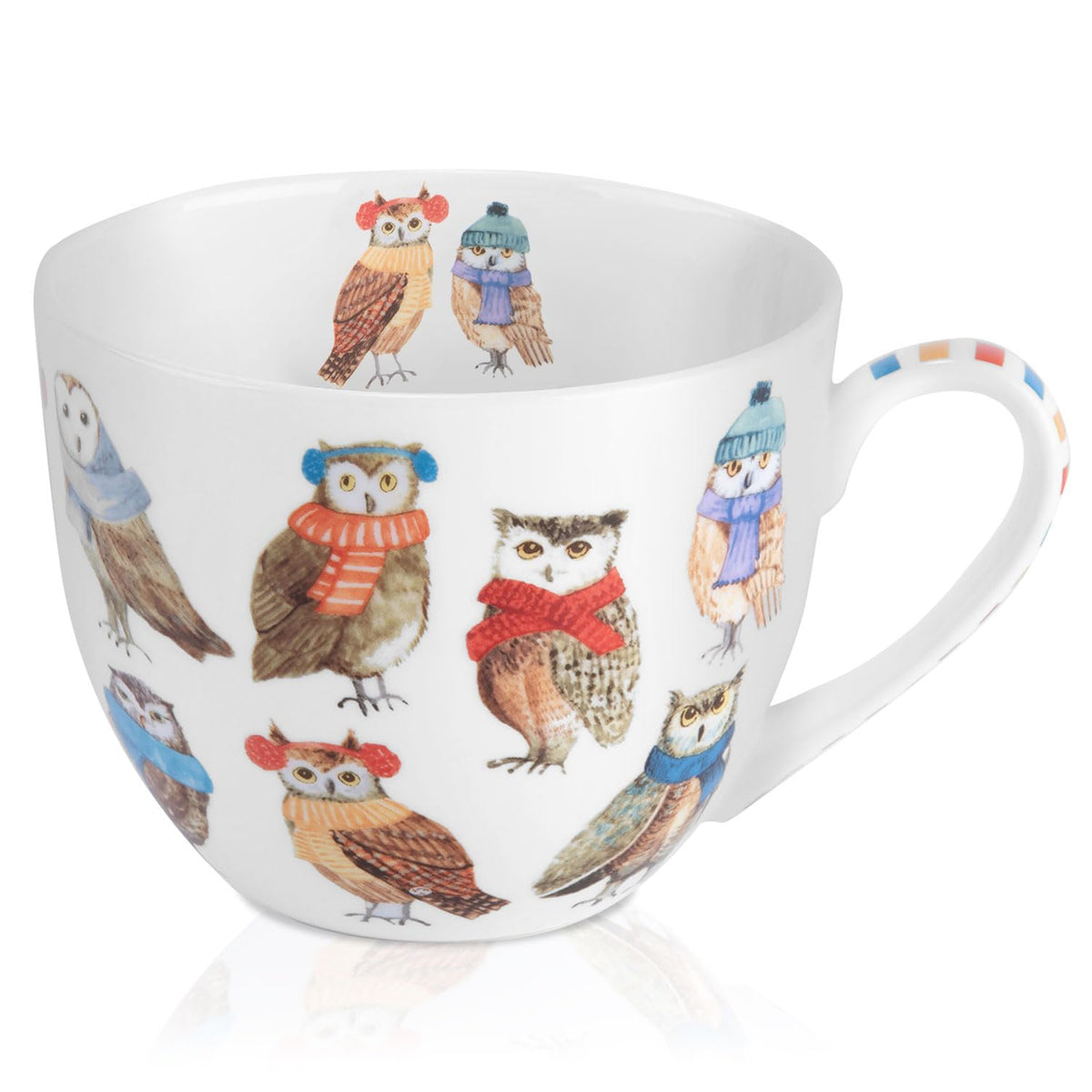 MFoffice Autumn Owls Mug with hug design keeps hands warm.