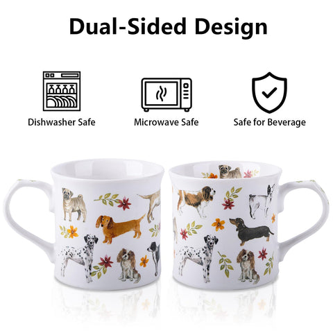 MFoffice Cute Dog Coffee Mug rim view for smooth sipping