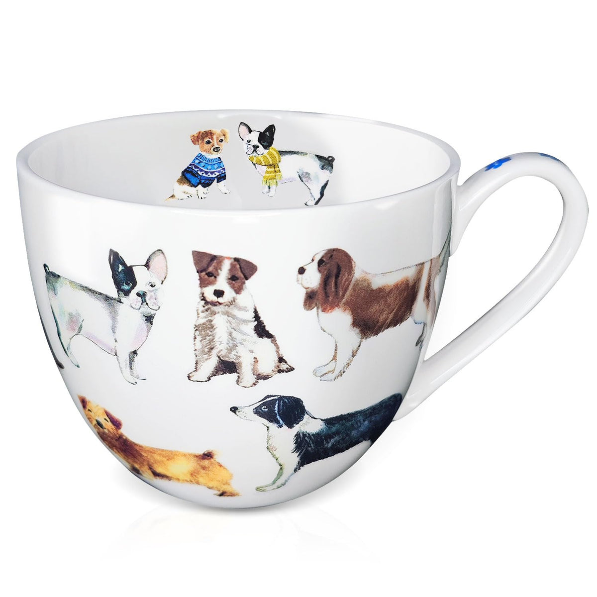 MFoffice cute dog mug hug, ideal for warm coffee or tea moments.