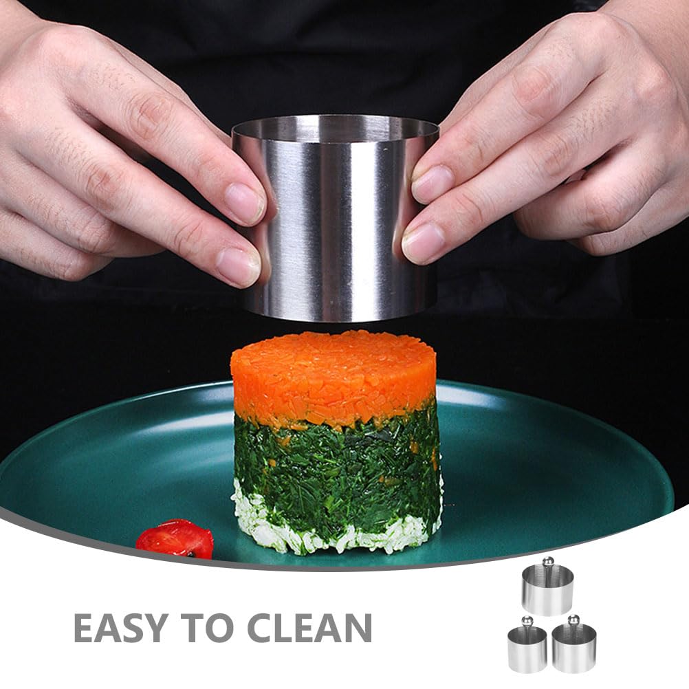 MHFOOU stainless steel round mold offers durable, heat resistant shaping for various recipes.