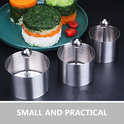 MHFOOU sushi tower mold in three sizes for stacked bites and eye catching plates.