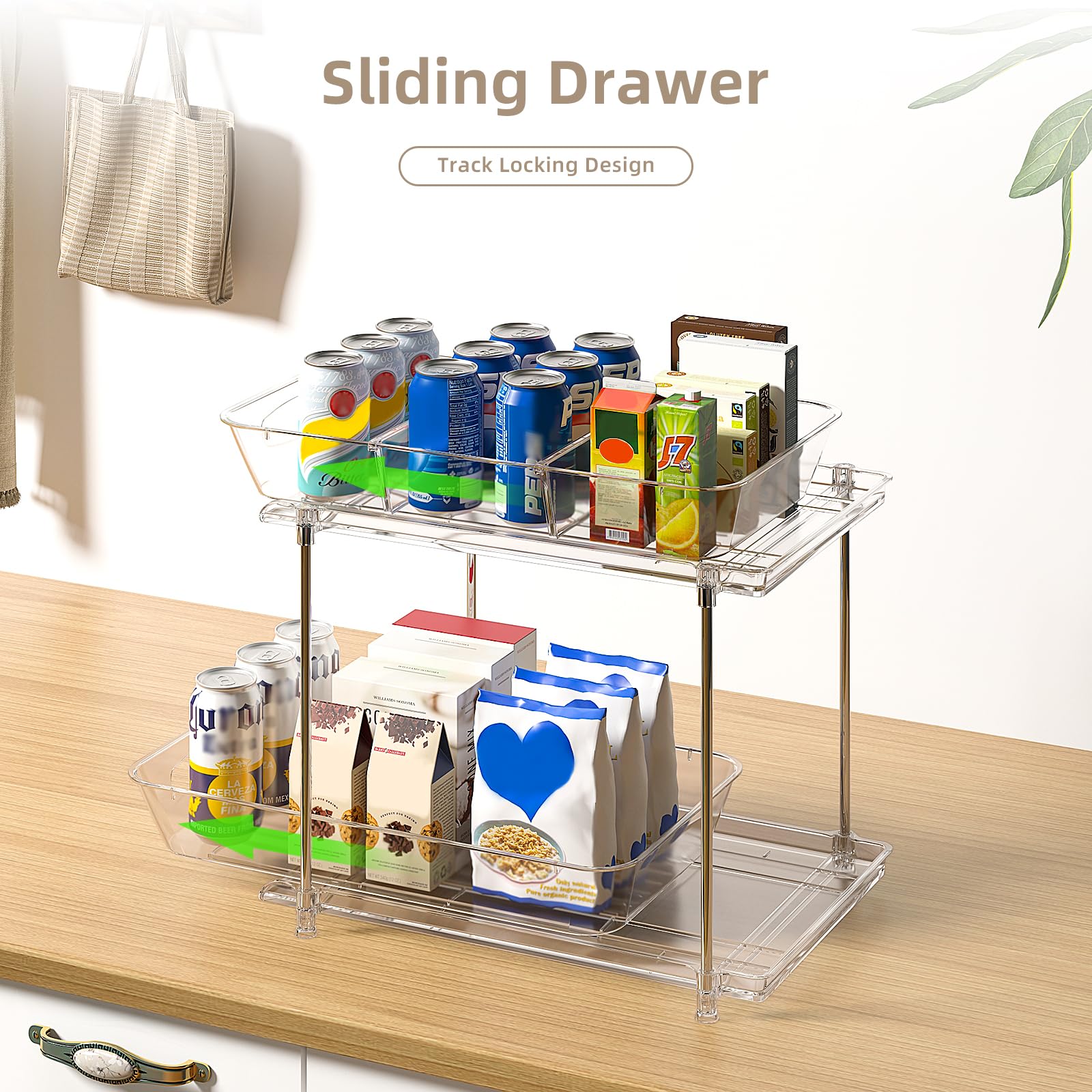 MHHA 2-tier clear drawer system improves visibility for quick item retrieval