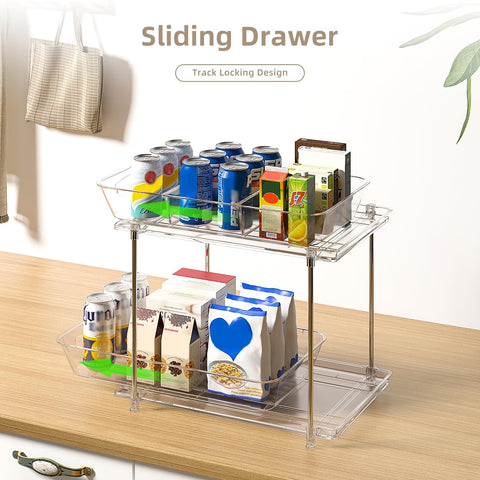 MHHA 2-tier clear drawer system improves visibility for quick item retrieval