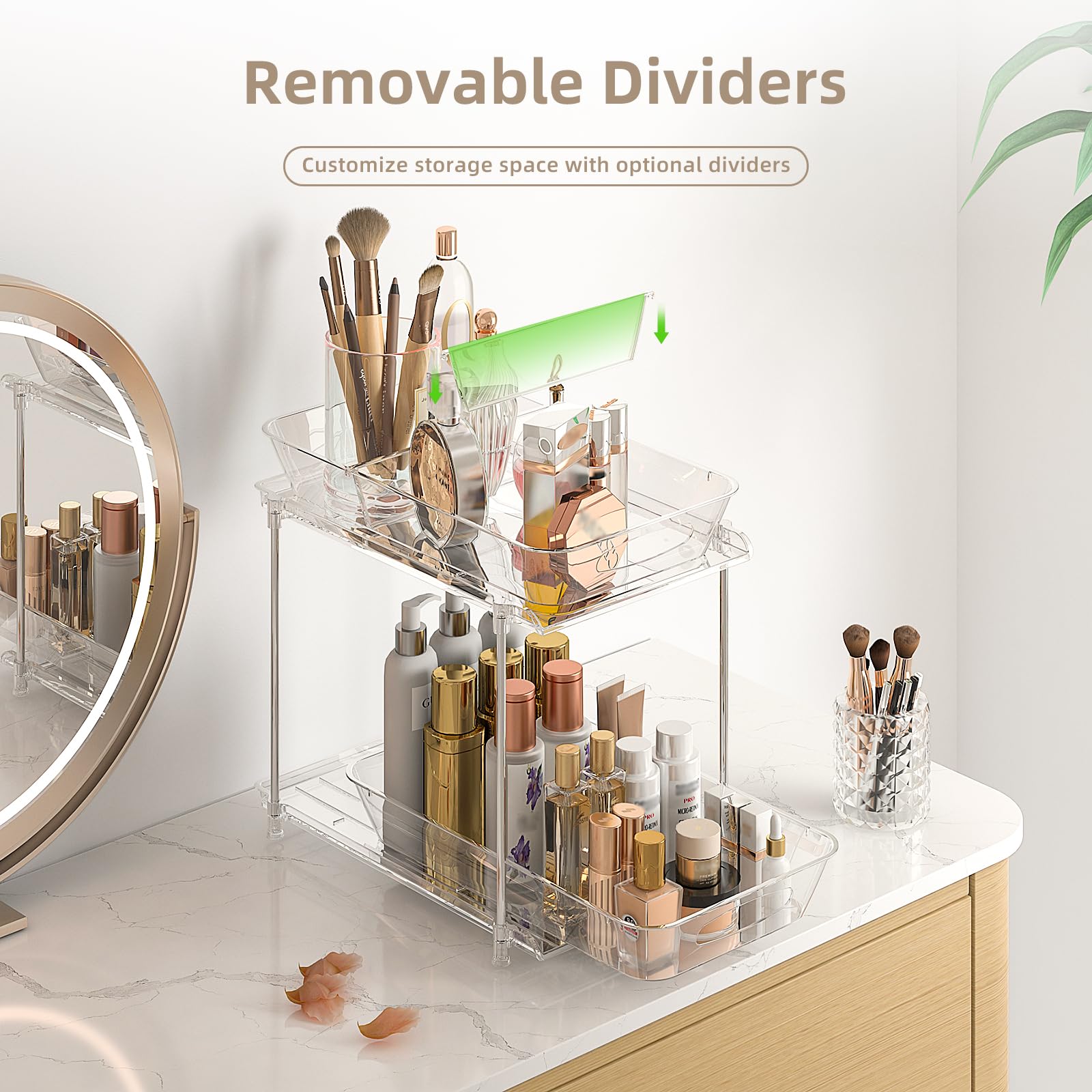 MHHA pull-out drawer kitchen pantry for organized bottles and snacks