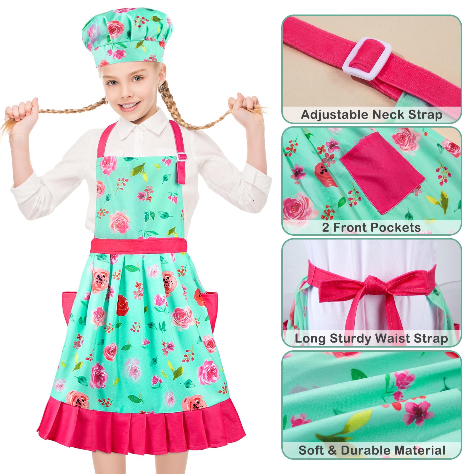 MHJY apron with pleated skirt design adds cute style to baking