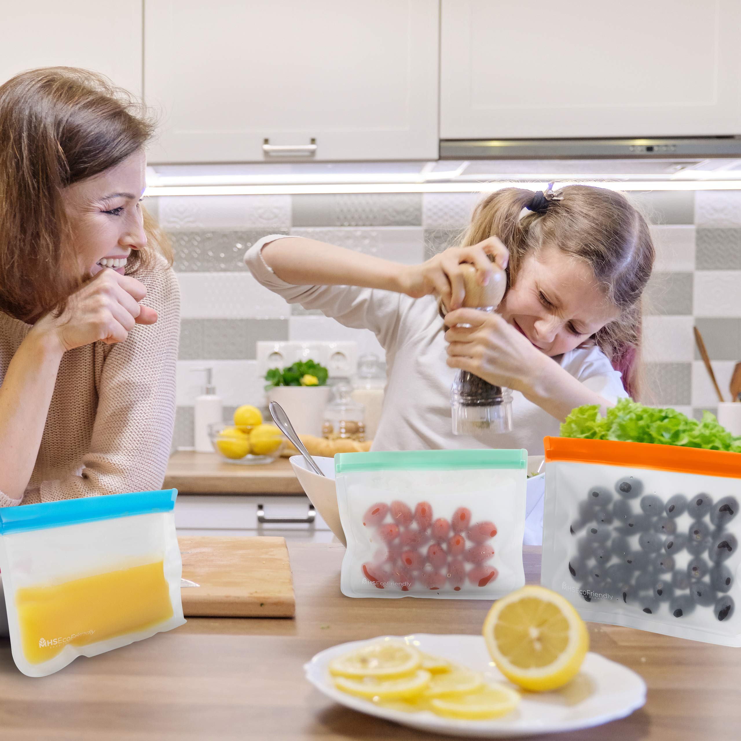MHSEcoFriendly PEVA material emphasizes sturdy, leakproof construction for sauces