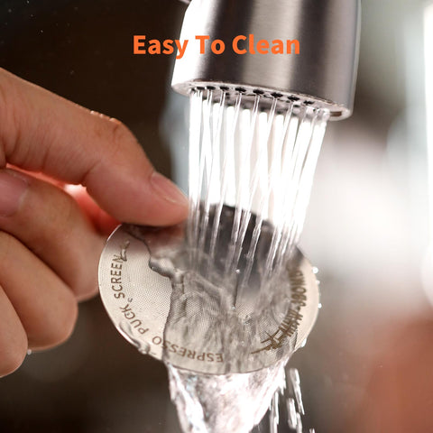 MHW-3BOMBER 304 stainless reusable filter keeps brew head clean.