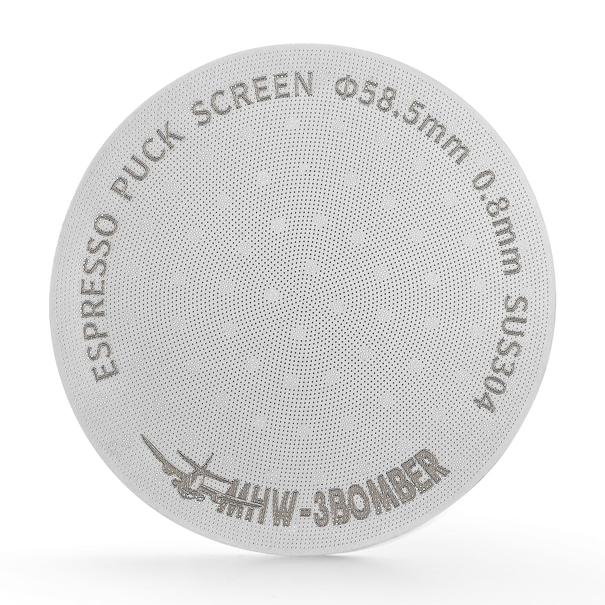 MHW-3BOMBER 58mm puck screen with round holes for even extraction.