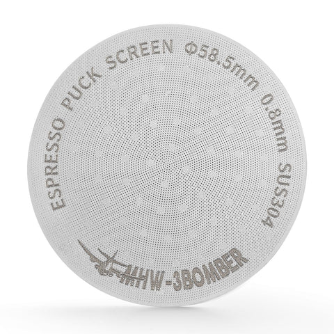 MHW-3BOMBER 58mm puck screen with round holes for even extraction.