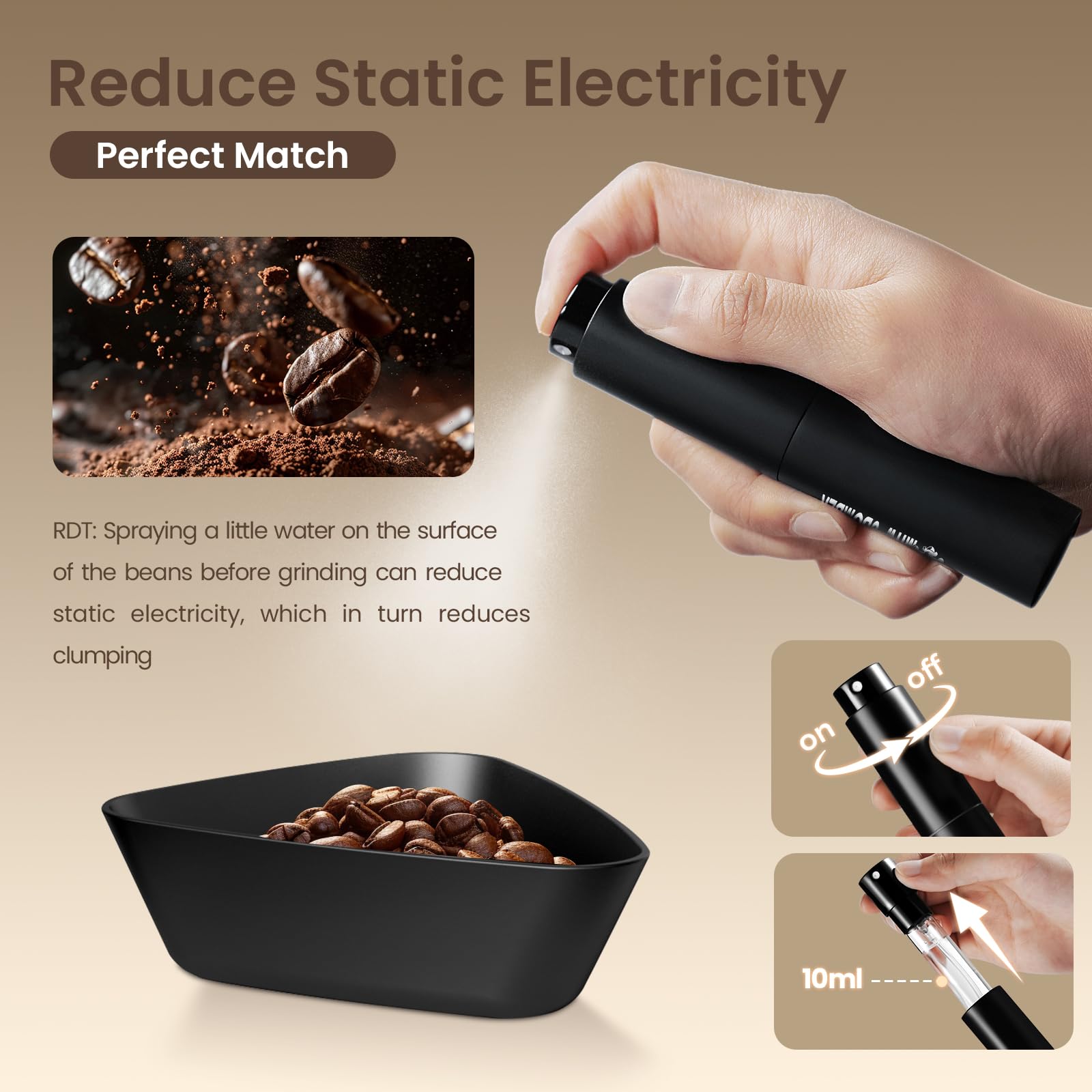 MHW-3BOMBER aluminum espresso dosing cup offers lightweight, durable performance.