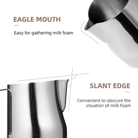 MHW-3BOMBER eagle-mouth spout helps create precise latte art.