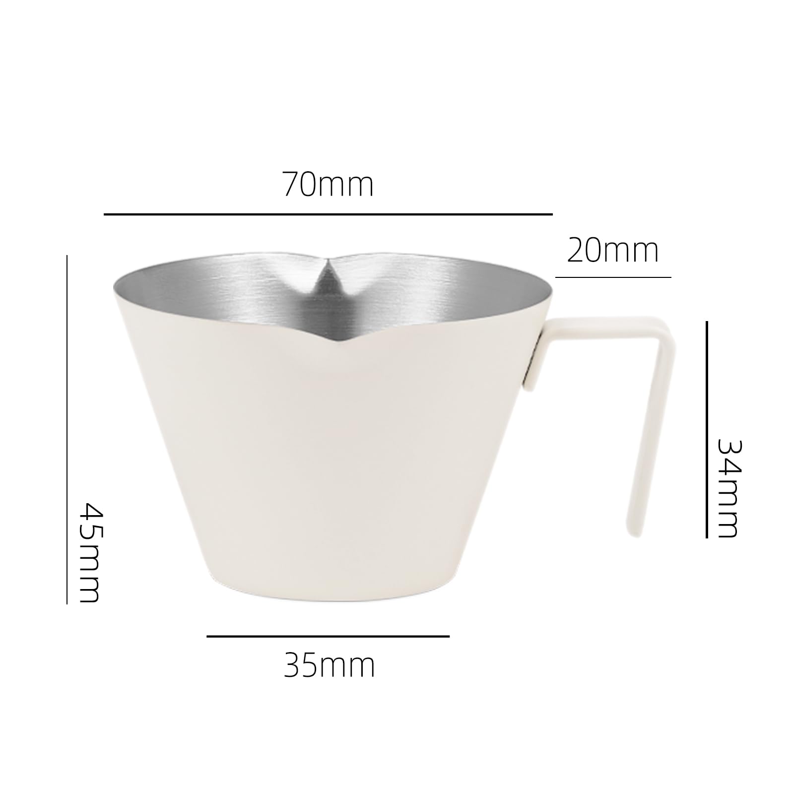 MHW-3BOMBER ergonomic handle espresso shot cup, safe grip and comfortable pours.