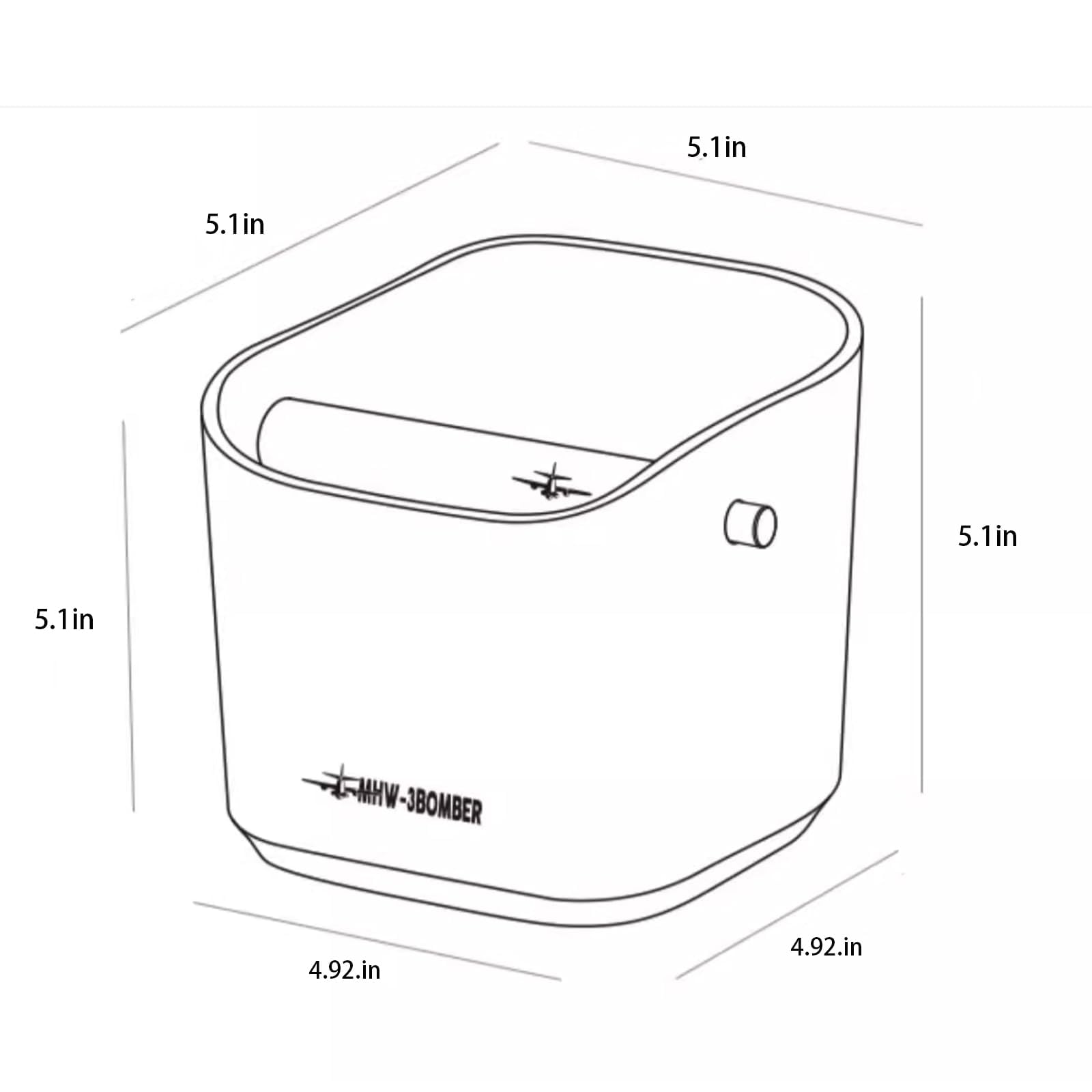 MHW-3BOMBER espresso knock box capacity detail supports 15 pucks