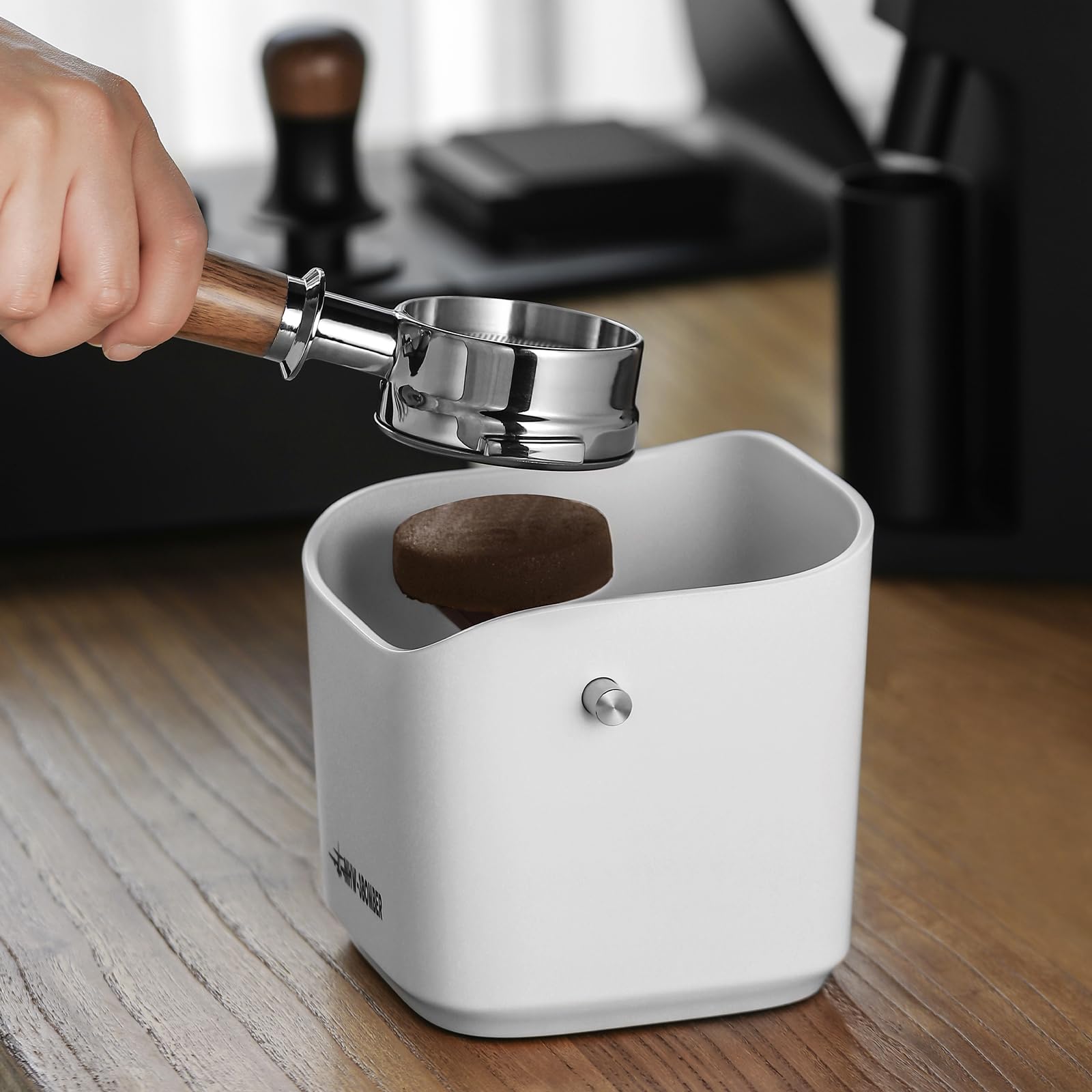 MHW-3BOMBER espresso knock box removable knock bar for cleaning
