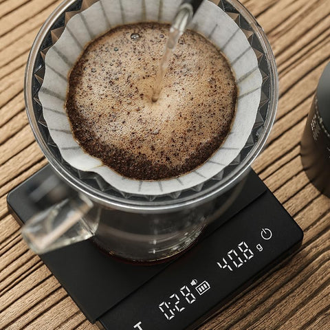 MHW-3BOMBER espresso scale pressure-sensing auto-on for easy use