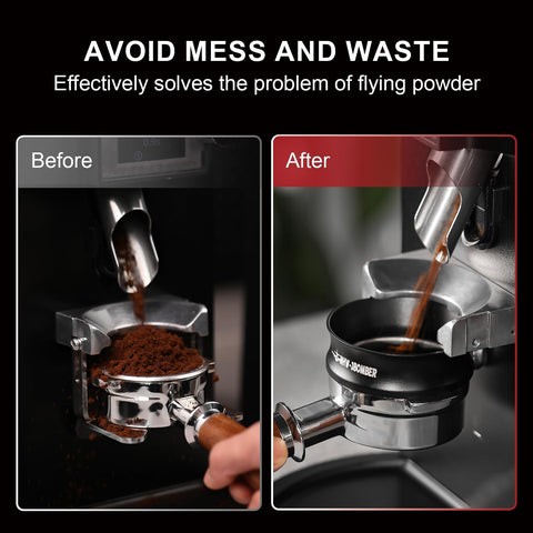 MHW-3BOMBER flared opening reduces spillage for cleaner counters.