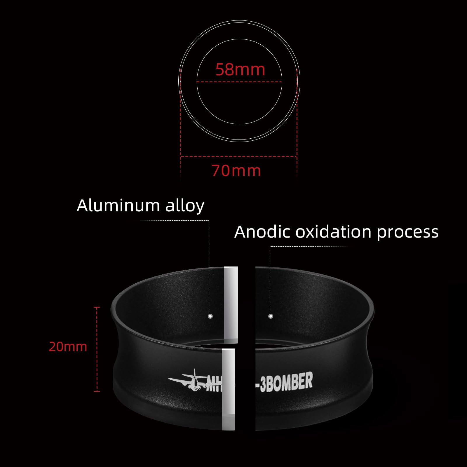 MHW-3BOMBER ring enhances clean, efficient espresso prep.
