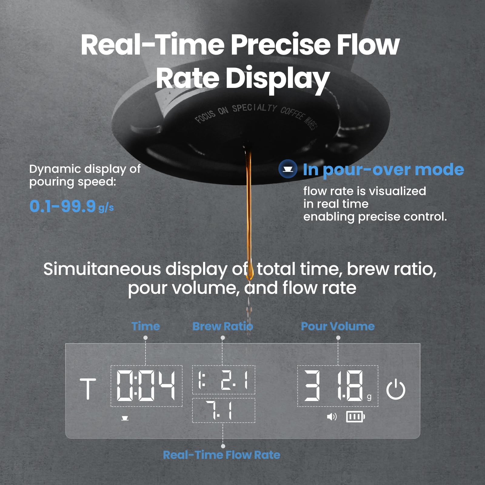 MHW-3BOMBER flow-rate-visualization helps monitor extraction flow.