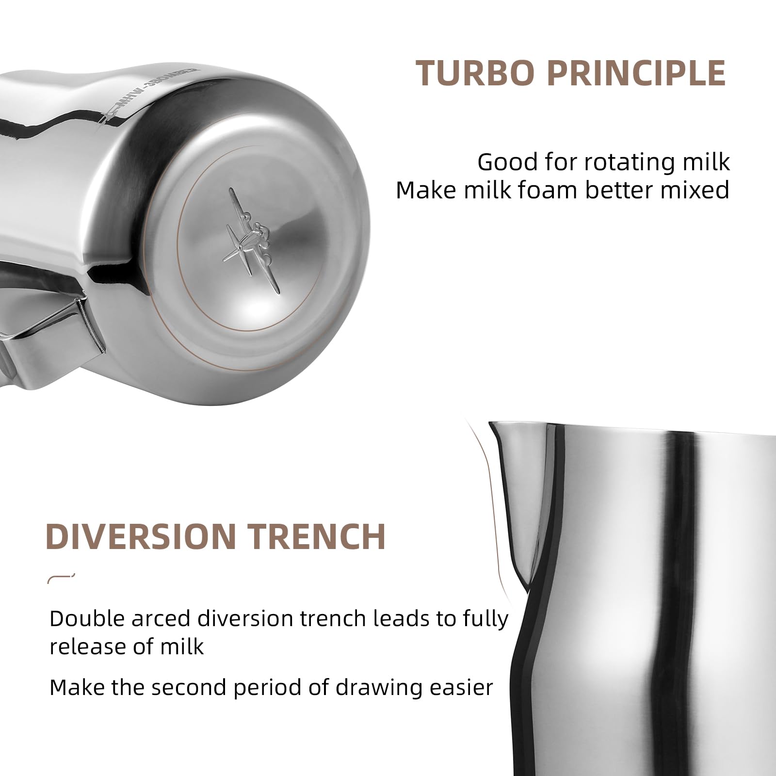 MHW-3BOMBER turbine-inspired design accelerates foam blending for rich foam.