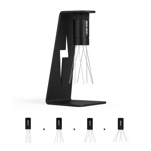 MHW-3BOMBER WDT tool with magnetic stand for precise powder dispersion during tamping.