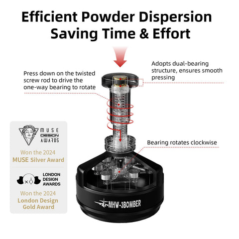 Magnetic base keeps distribution steady during use for consistency.