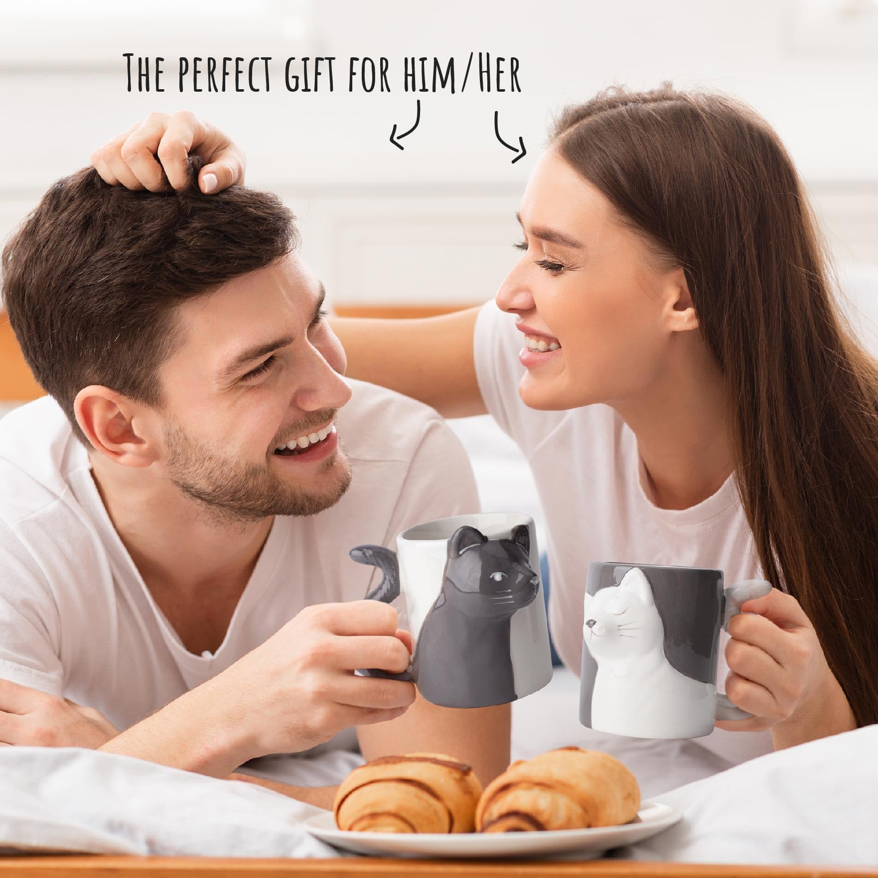 MIAMIO cat mug pair nesting design shows them fitting together