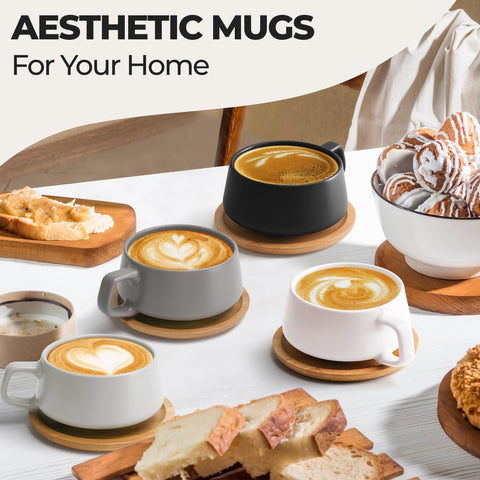 MIAMIO Luxe pastel teacups highlight smooth glaze and warm beverages.