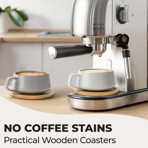 MIAMIO tea cups on a table with saucers fit any decor.