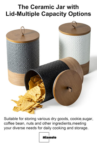 Miamolo airtight container suits pantry and coffee nook alike.