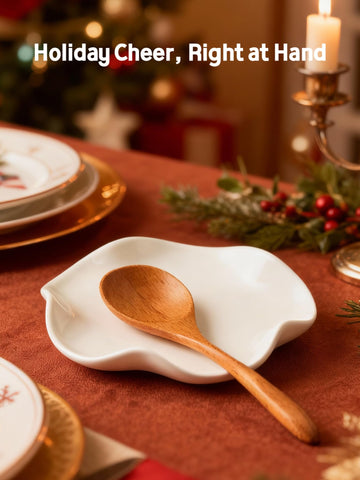 Miamolo ceramic spoon rest flower shape protects counter from spills