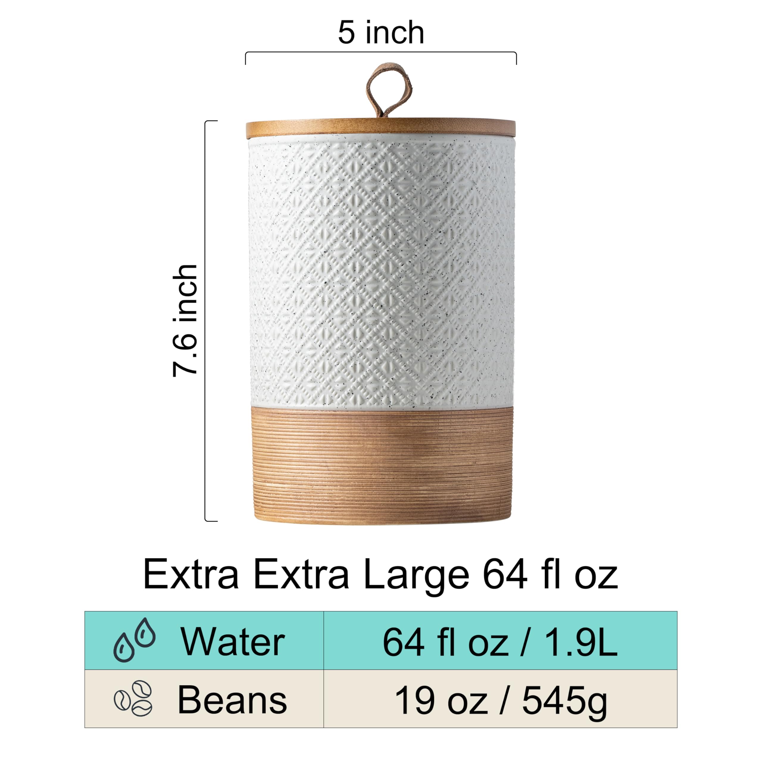 Miamolo 64oz jar is dishwasher-safe for quick cleanup after bulk storage.