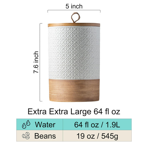 Miamolo 64oz jar is dishwasher-safe for quick cleanup after bulk storage.