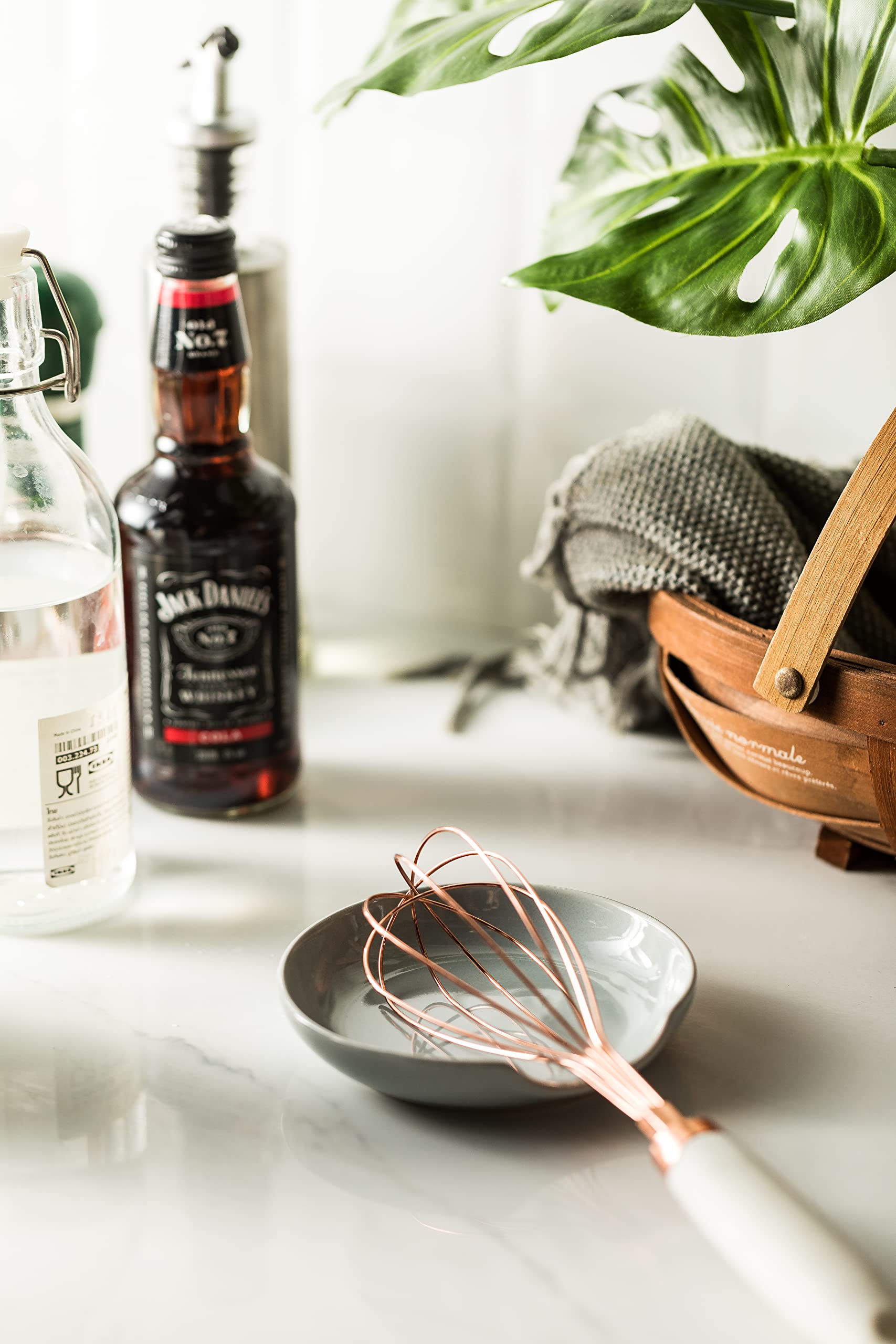 Miamolo farmhouse ceramic spoon rest complements rustic kitchen decor and organization.