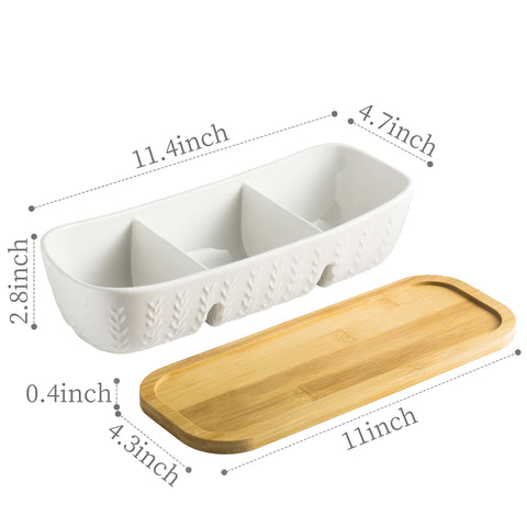 Miamolo majolica salsa turtles add color to a chic snack board.