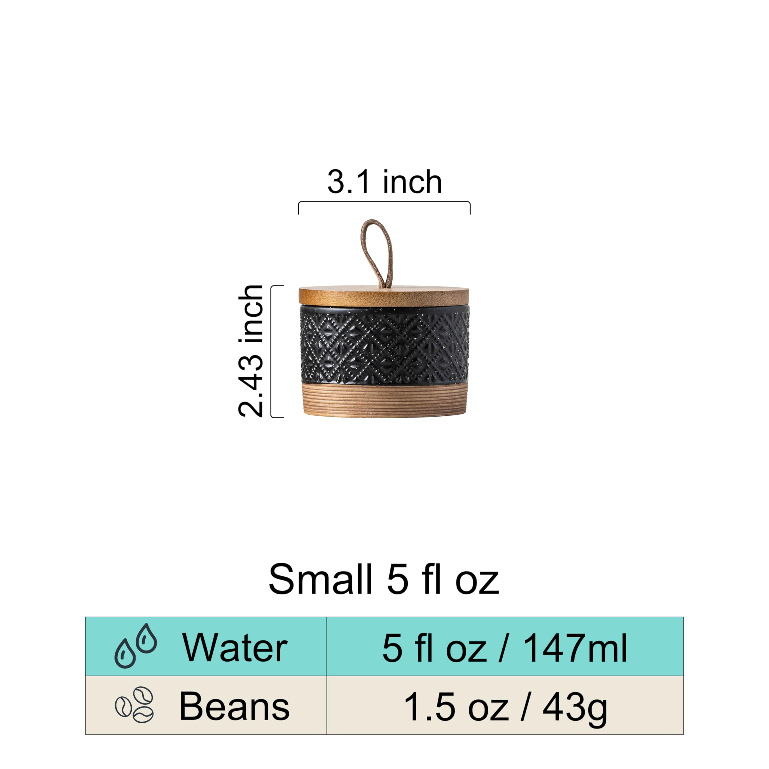 Miamolo sugar jar with lid maintains moisture balance and a tidy kitchen look.