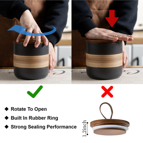 Miamolo rope-design wooden lid adds easy access and elegance.