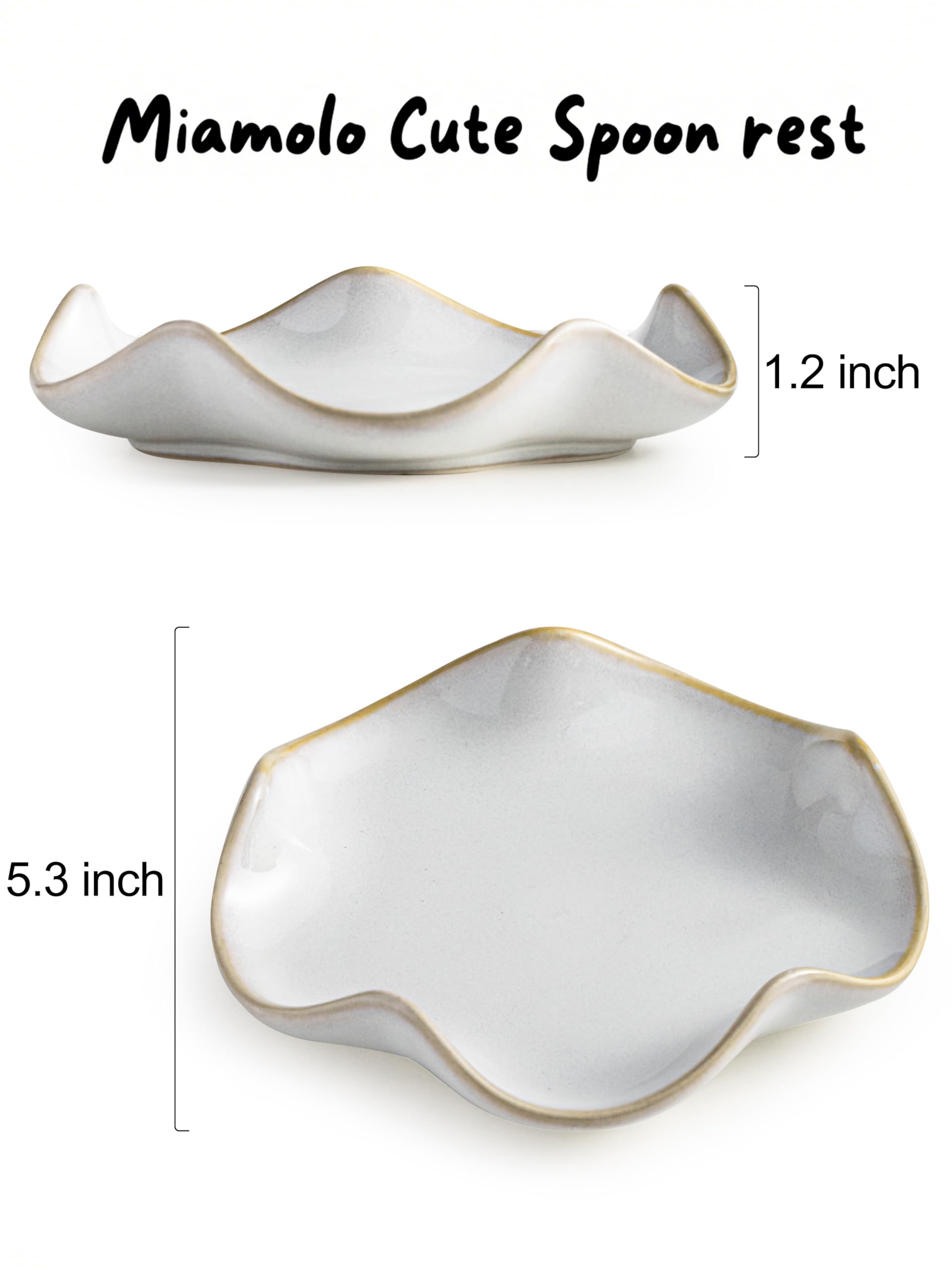 Miamolo spatula holder complements decor while catching drips to protect surfaces