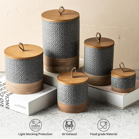 Miamolo spice jars on shelf improve pantry organization