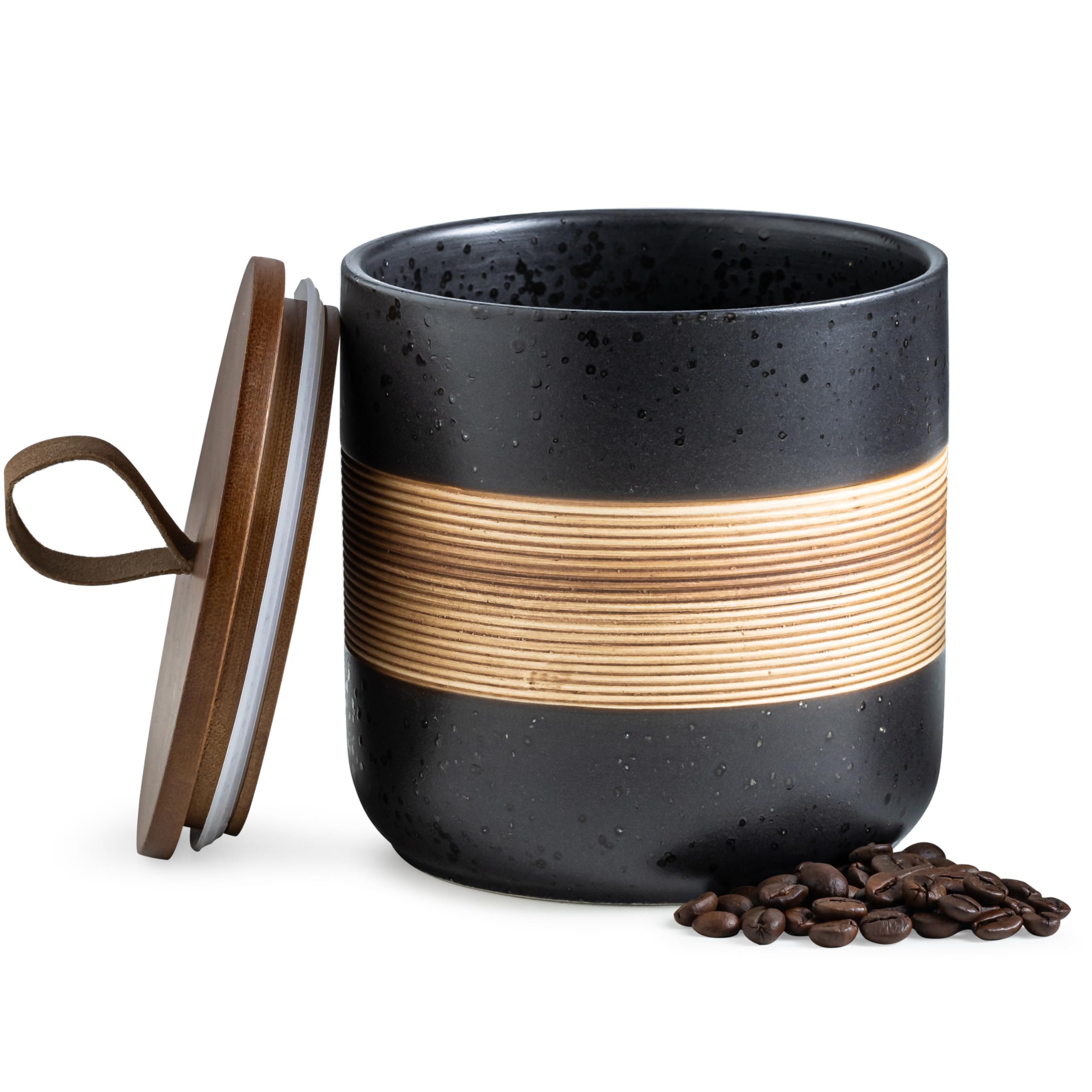 Miamolo spice jars with lid in black offer convenient 37oz capacity for pantry storage