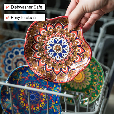 Miamolo spoon rest with boho pattern adds decorative kitchen flair.