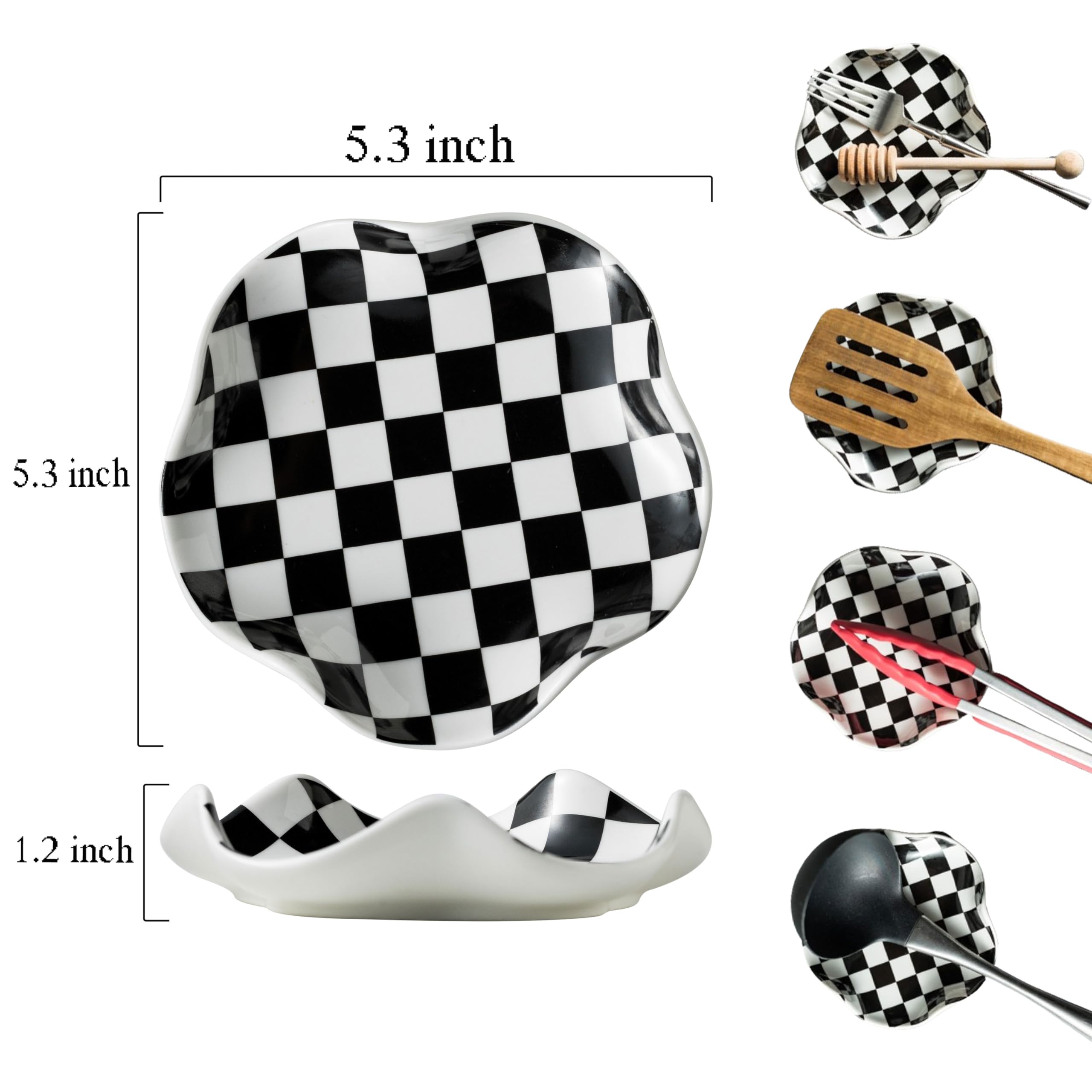 Miamolo ceramic spoon rest with glossy glaze and dishwasher-safe cleaning.