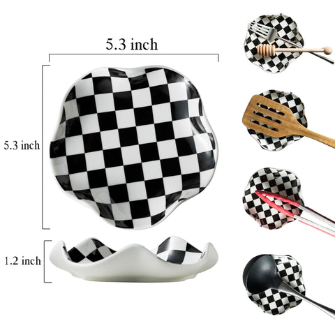 Miamolo ceramic spoon rest with glossy glaze and dishwasher-safe cleaning.